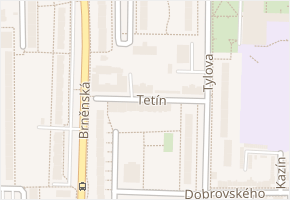 Tetín v obci Prostějov - mapa ulice