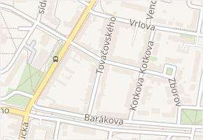 Tovačovského v obci Prostějov - mapa ulice