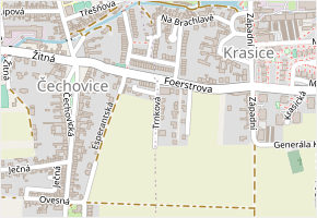 Trnková v obci Prostějov - mapa ulice