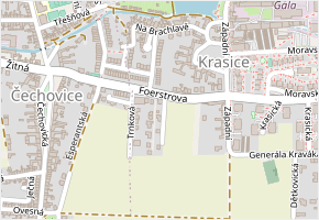 Tulipánová v obci Prostějov - mapa ulice