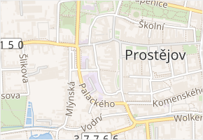 U spořitelny v obci Prostějov - mapa ulice