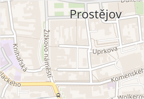 Uprkova v obci Prostějov - mapa ulice
