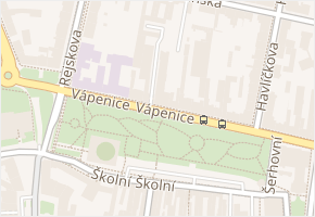 Vápenice v obci Prostějov - mapa ulice