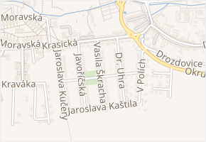 Vasila Škracha v obci Prostějov - mapa ulice