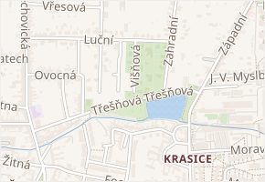 Višňová v obci Prostějov - mapa ulice