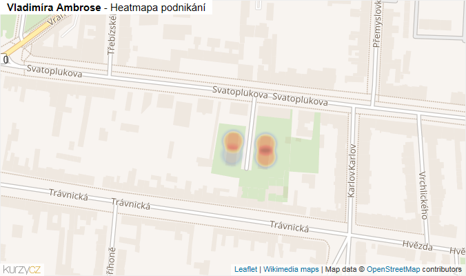 Mapa Vladimíra Ambrose - Firmy v ulici.