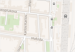 Vrchlického v obci Prostějov - mapa ulice