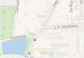 Západní v obci Prostějov - mapa ulice