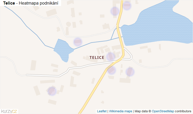 Mapa Telice - Firmy v části obce.