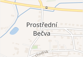 Prostřední Bečva v obci Prostřední Bečva - mapa části obce