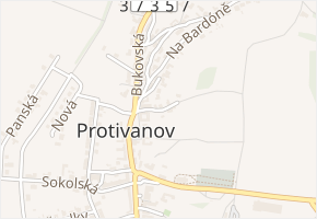 K Horce v obci Protivanov - mapa ulice