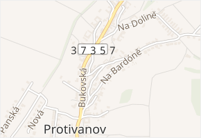 Na Řádkách v obci Protivanov - mapa ulice