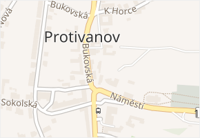 Náměstí v obci Protivanov - mapa ulice
