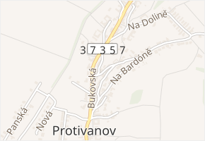 U Kocandy v obci Protivanov - mapa ulice