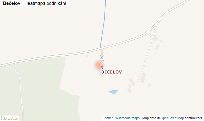 Mapa Bečelov - Firmy v ulici.