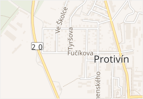 Fučíkova v obci Protivín - mapa ulice