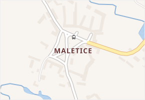 Maletice v obci Protivín - mapa části obce