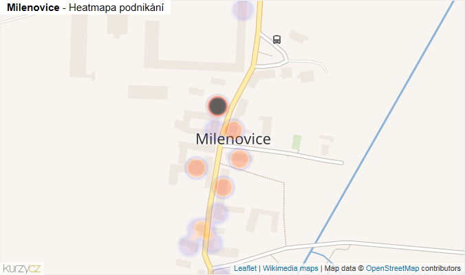 Mapa Milenovice - Firmy v části obce.
