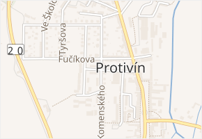 Palackého v obci Protivín - mapa ulice