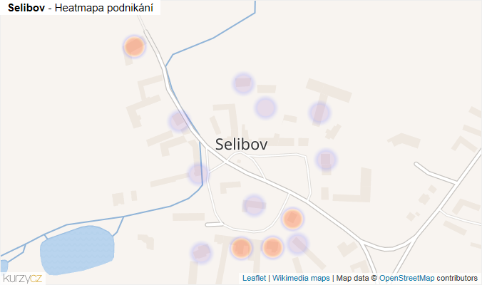 Mapa Selibov - Firmy v části obce.
