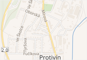 Studniční v obci Protivín - mapa ulice