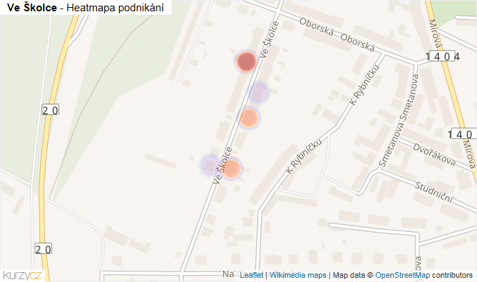 Mapa Ve Školce - Firmy v ulici.