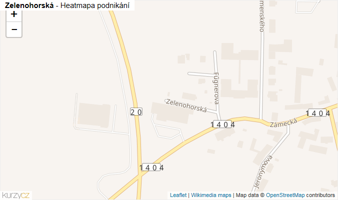 Mapa Zelenohorská - Firmy v ulici.