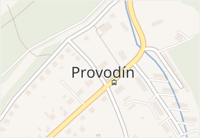 Provodín v obci Provodín - mapa části obce