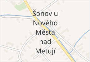 Šonov u Nového Města nad Metují v obci Provodov-Šonov - mapa části obce