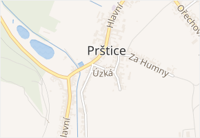 Úzká v obci Prštice - mapa ulice