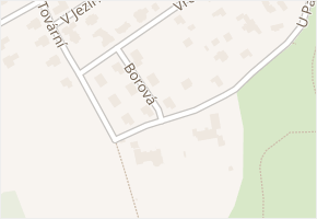 Borová v obci Průhonice - mapa ulice