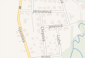 Chrpová v obci Průhonice - mapa ulice