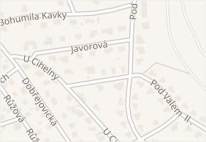 Františka Landovského v obci Průhonice - mapa ulice
