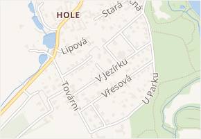 Hledíková v obci Průhonice - mapa ulice