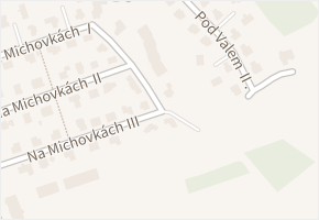 Na Michovkách III v obci Průhonice - mapa ulice