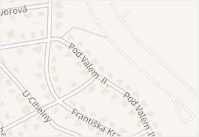 Pod Valem II. v obci Průhonice - mapa ulice