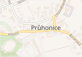 Průhonice v obci Průhonice - mapa části obce