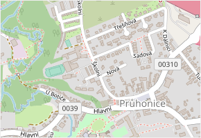 Školní v obci Průhonice - mapa ulice