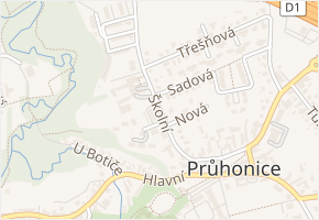 Skolni v obci Průhonice - mapa ulice