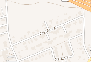 Třešňová v obci Průhonice - mapa ulice