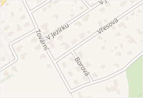 Vřesová v obci Průhonice - mapa ulice