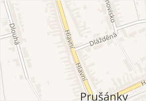 Hlavní v obci Prušánky - mapa ulice