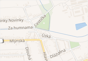 Prádelní v obci Prušánky - mapa ulice