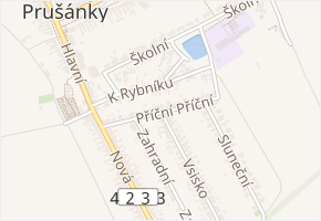 Příční v obci Prušánky - mapa ulice