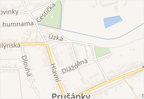 Stanovisko v obci Prušánky - mapa ulice