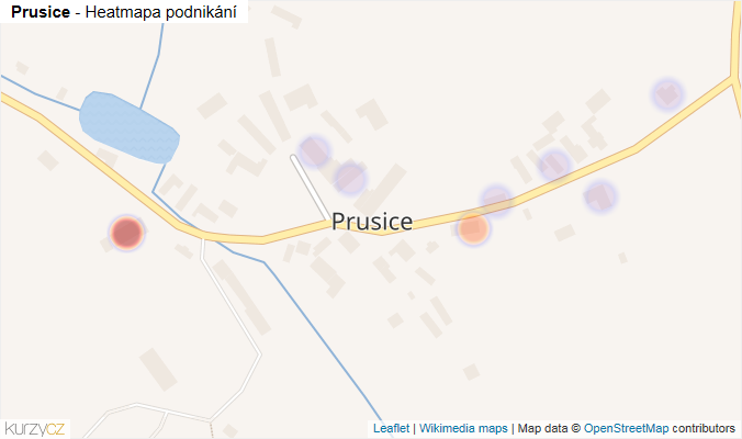 Mapa Prusice - Firmy v části obce.