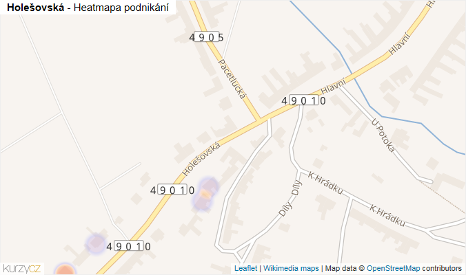 Mapa Holešovská - Firmy v ulici.