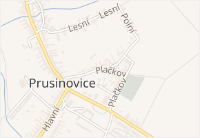 Plačkov v obci Prusinovice - mapa ulice