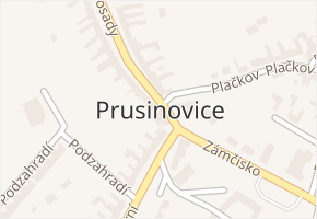 Prusinovice v obci Prusinovice - mapa části obce