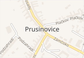 Židova zahrada v obci Prusinovice - mapa ulice